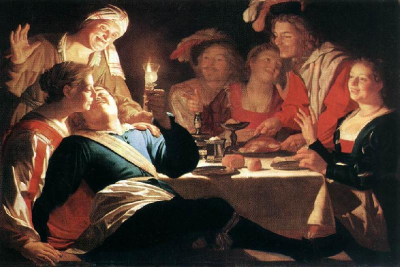 HONTHORST, Gerrit van The Prodigal Son af oil painting image